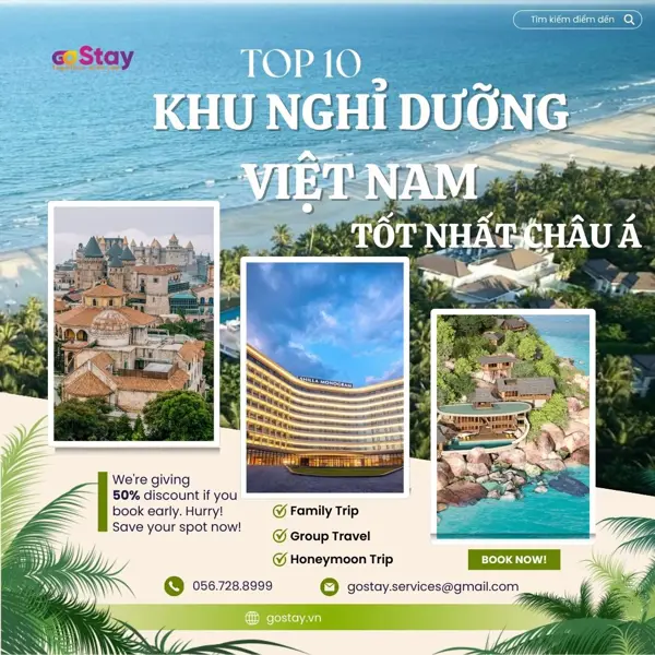 10 khu nghỉ dưỡng Việt Nam đứng đầu châu Á hiện nay