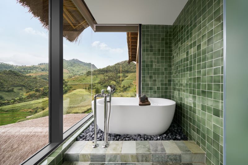 Phòng tắm độc đáo tại Garrya Mù Cang Chải