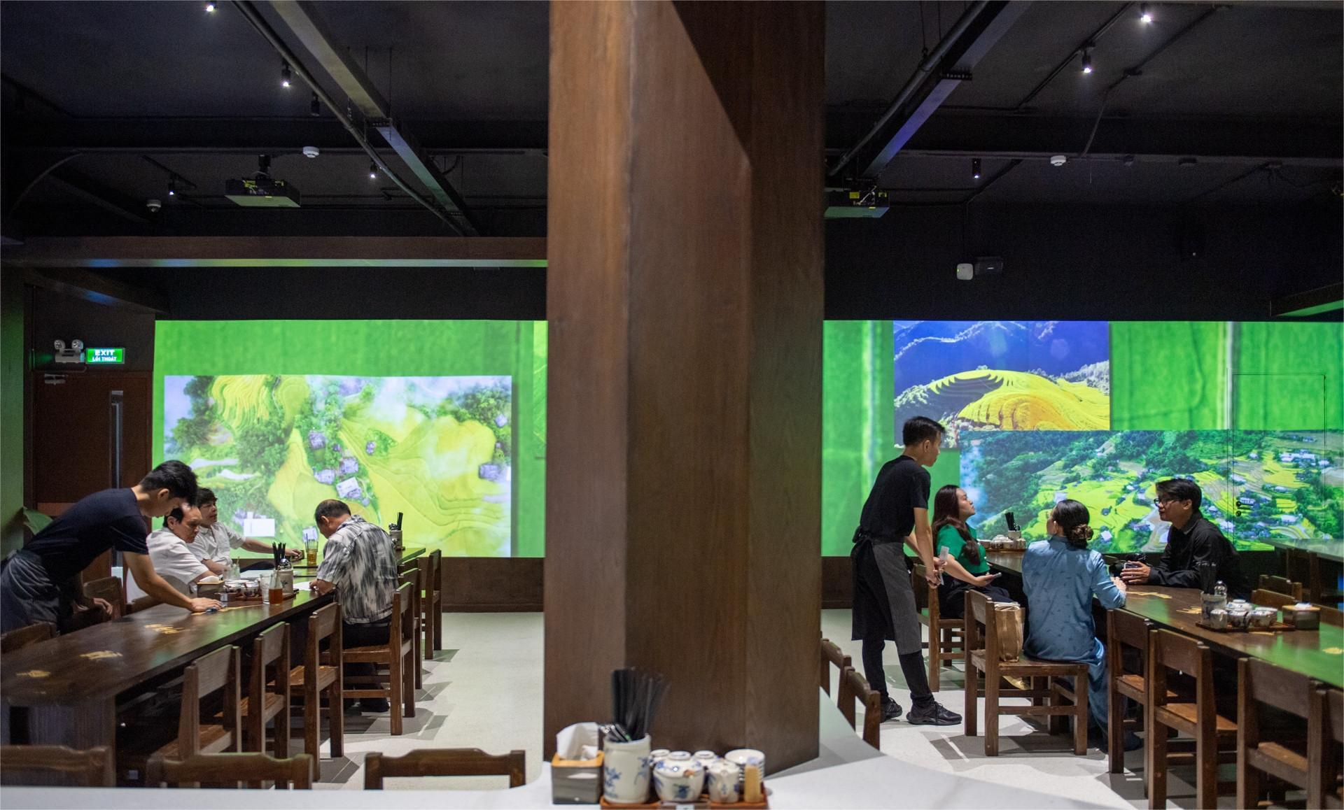 Không gian để du khách thưởng thức