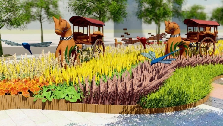 Khung cảnh rực rỡ của đường hoa