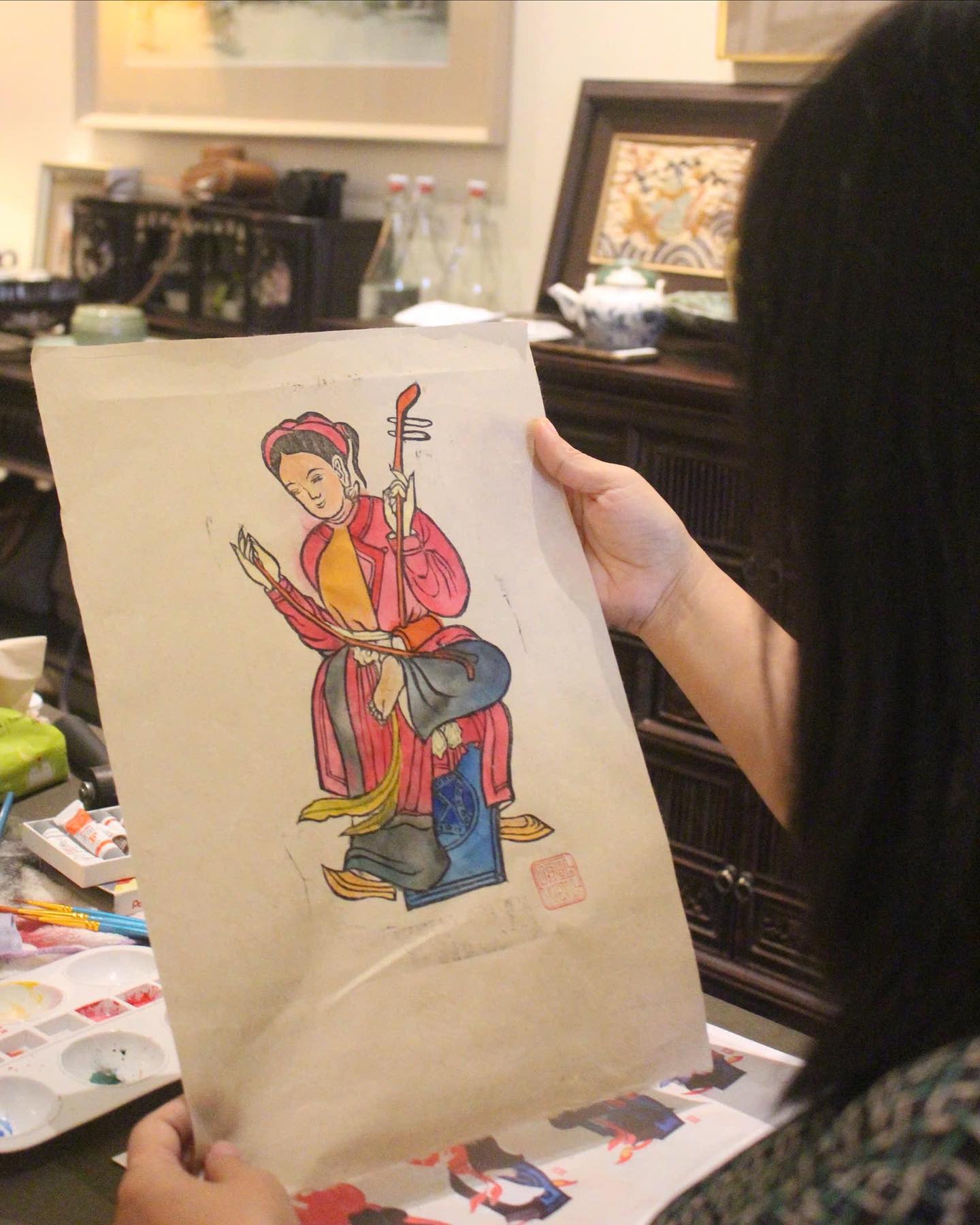 Tác phẩm của du khách tham gia workshop