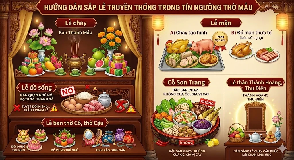 Mỗi ban cần có lễ vật khác nhau
