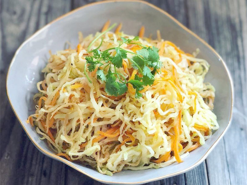 Mực khô xào su hào