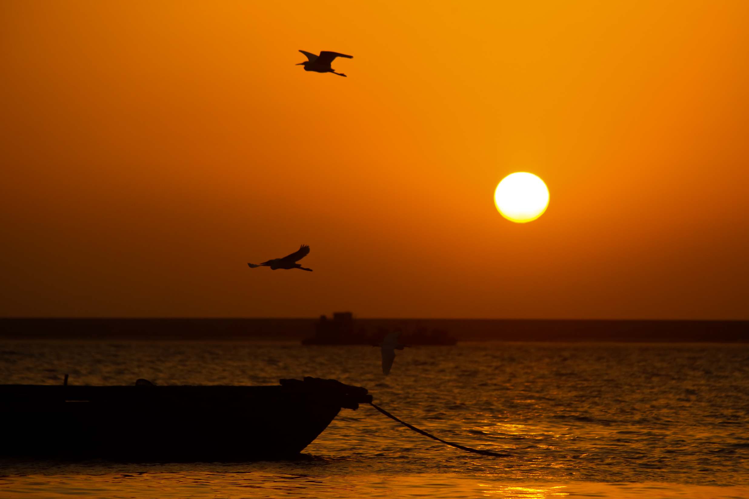 Hoàng hôn buông tại Đặc khu Cát Hải