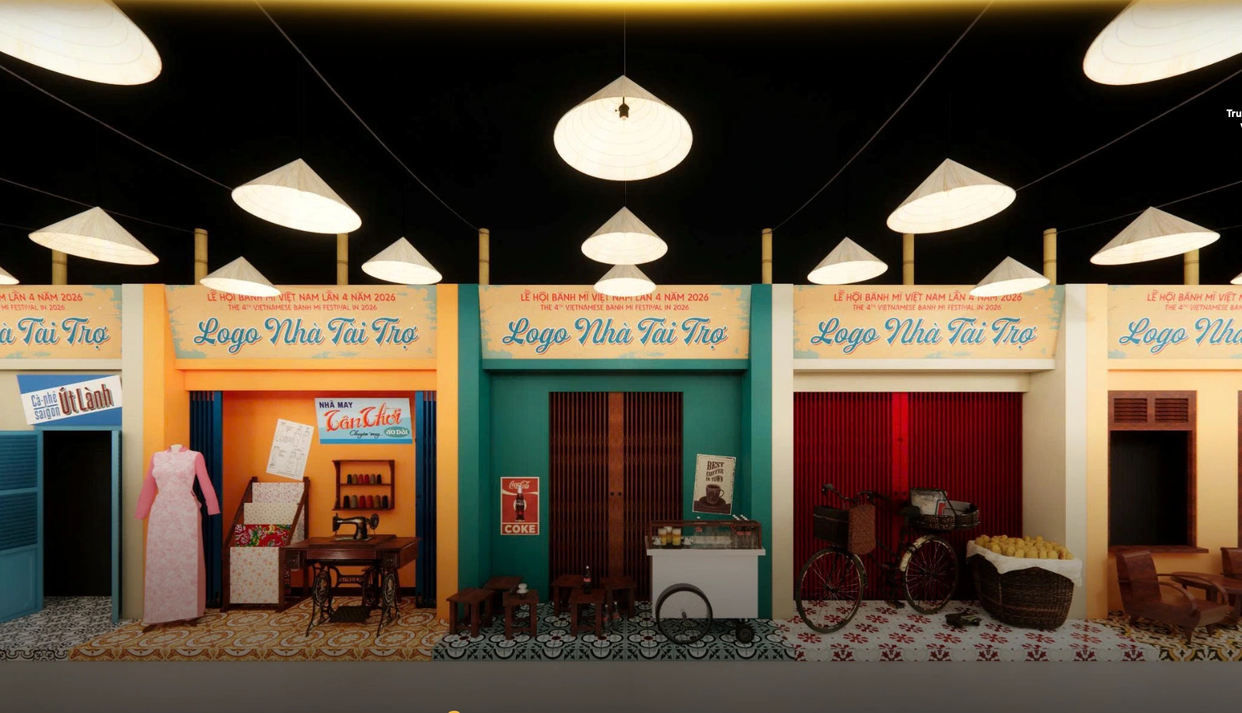 Phối cảnh trang trí của không gian lễ hội