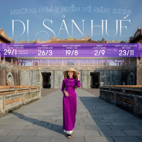 Huế miễn phí toàn bộ vé tham quan di tích trong ngày Giải phóng thành phố 26.3