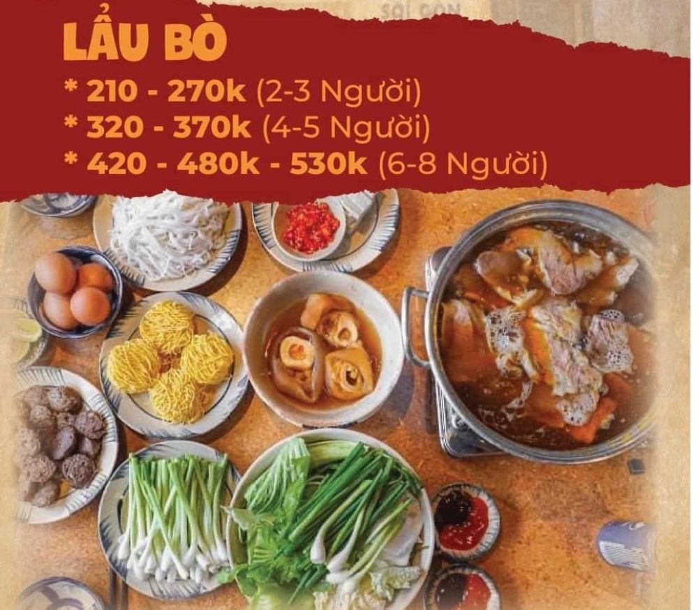 Tiệm lẩu bò Nhà Gỗ