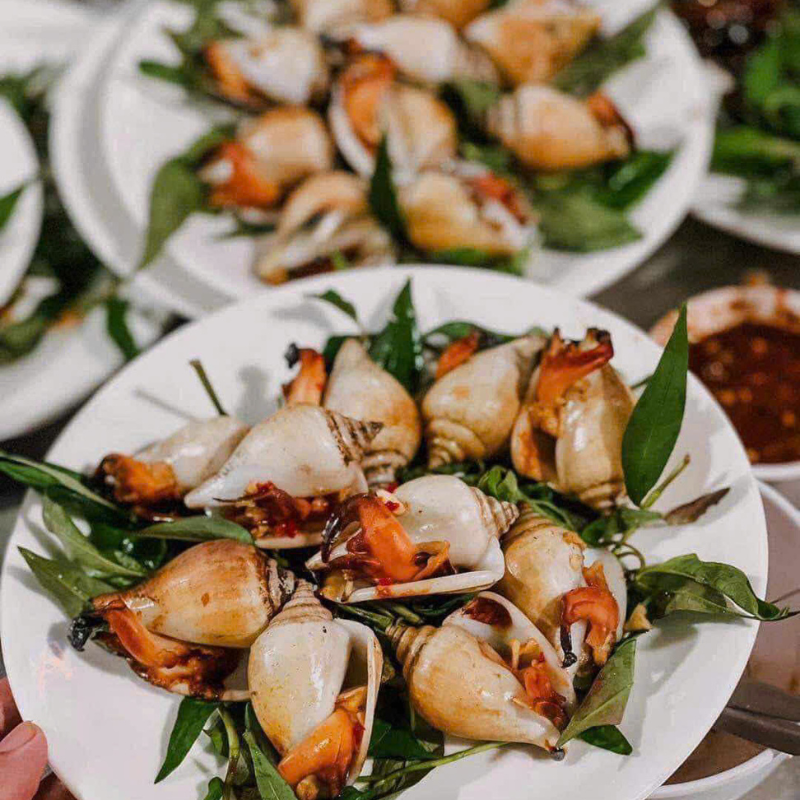 Ốc nhảy nướng mỡ hành