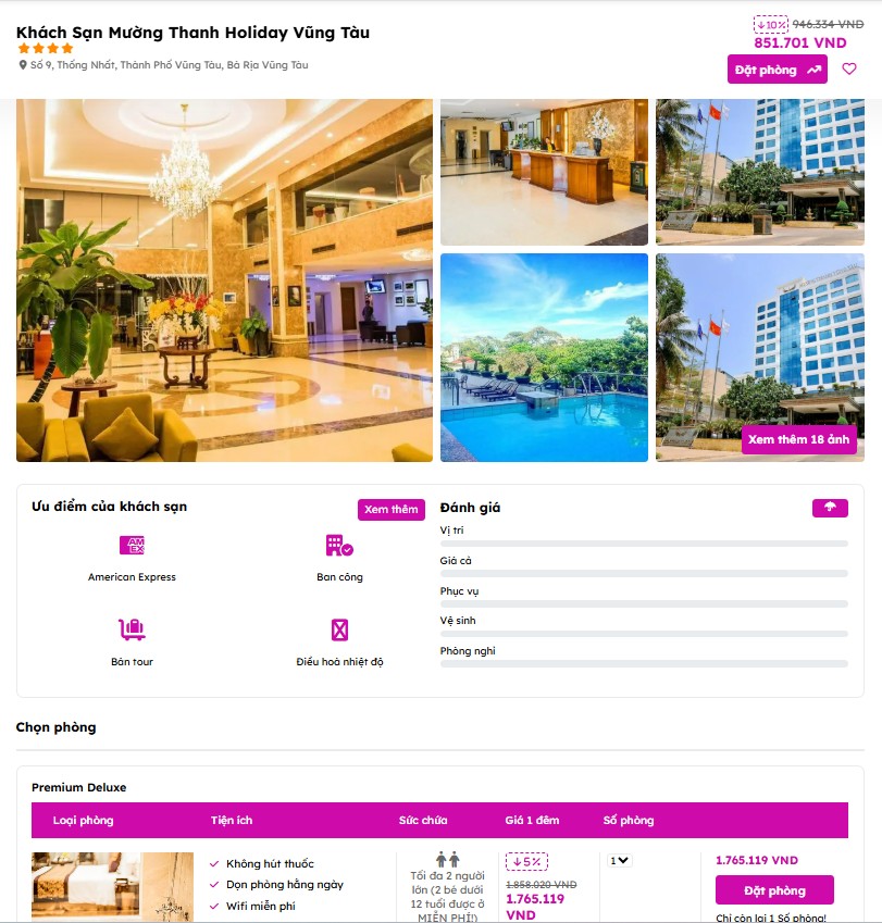 Đặt phòng khách sạn Vũng Tàu tại GoStay