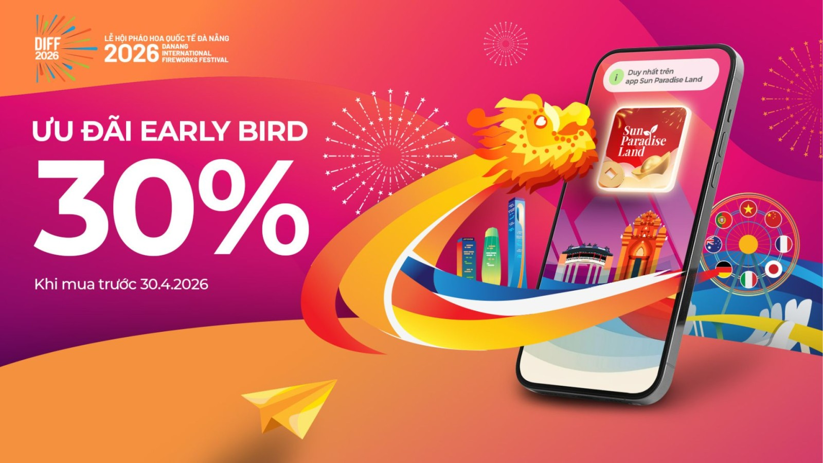 Săn vé” DIFF 2026 sớm giảm tới 30%
