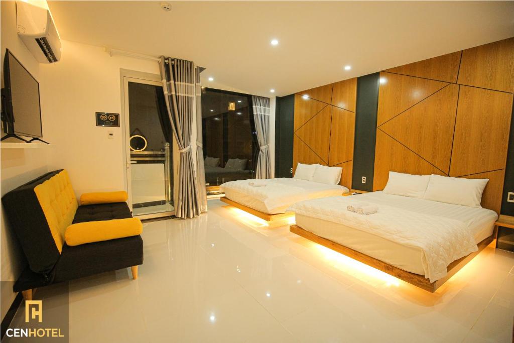 Phòng nghỉ hiện đại, tiện nghi tại Cen Hotel